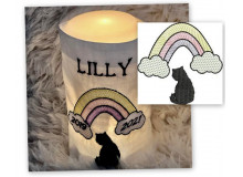 Stickdatei - Regenbogen Katze 2